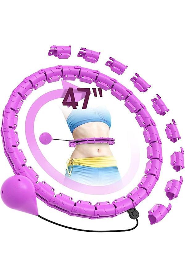 Hepitop Hulahoop Beli Ayarlanabilir,Akıllı Bel İnceltme Çemberi 115 Cm Bel Çevresine Kadar Uyumlu 24 Parça - Image 1