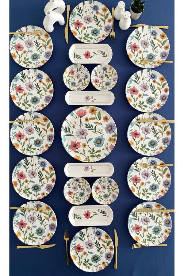 Flora model 12 kişilik 21 parça kahvaltı takımı - Image 1