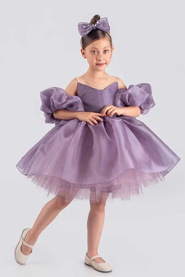 Kız Çocuk Abiye Elbise Prenses Model Kabarık  - Image 1