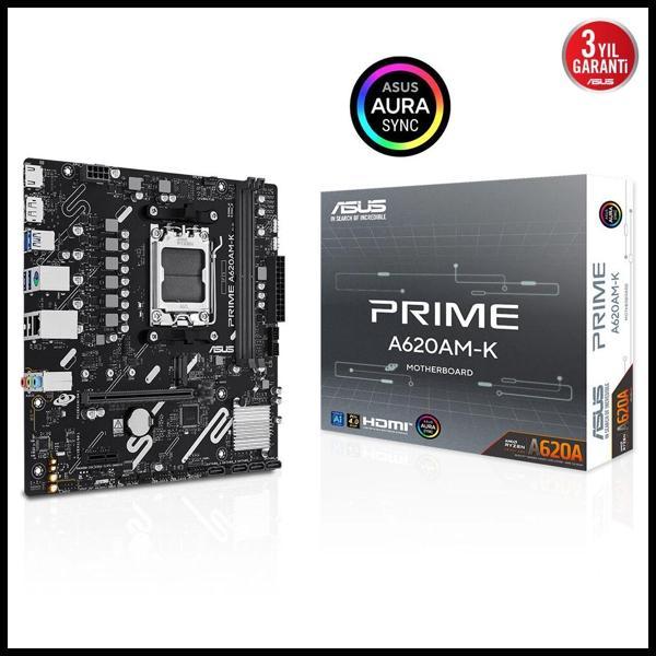 Asus Prıme A620am-k, 2xddr5, 1x M.2, Dp, Hdmı, Am5 Soket Anakart - Image 1