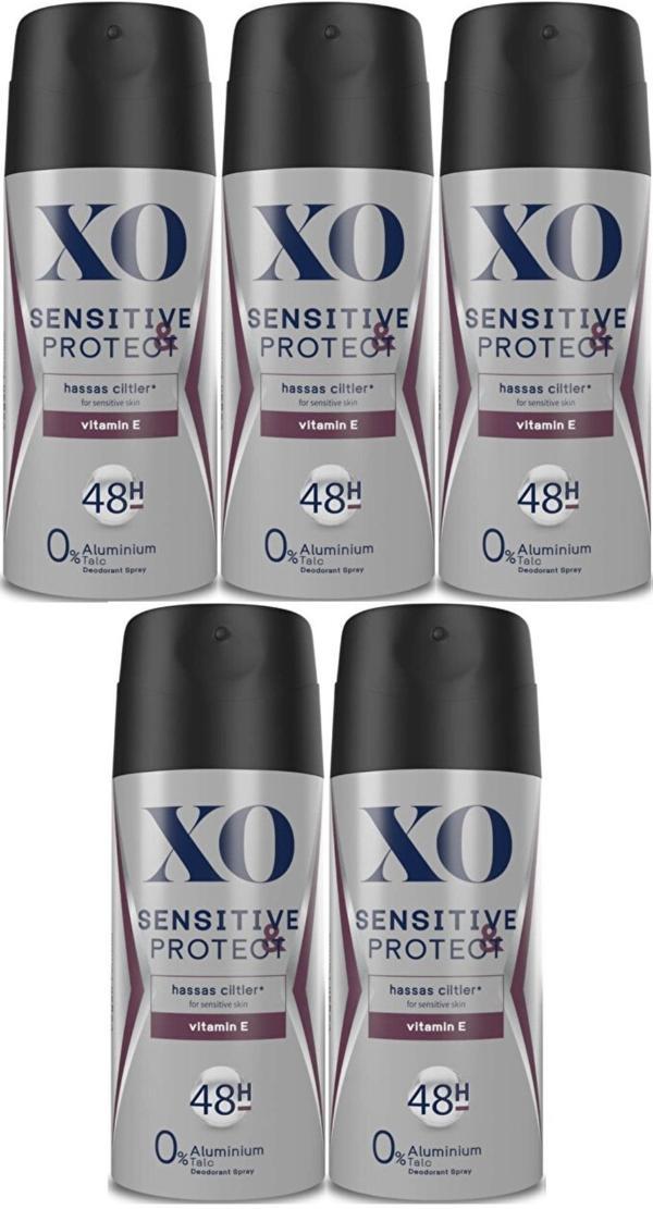 XO Deodorant 150ML Men-Erkek Sensitive & Protect (5 Li Set) - Image 1
