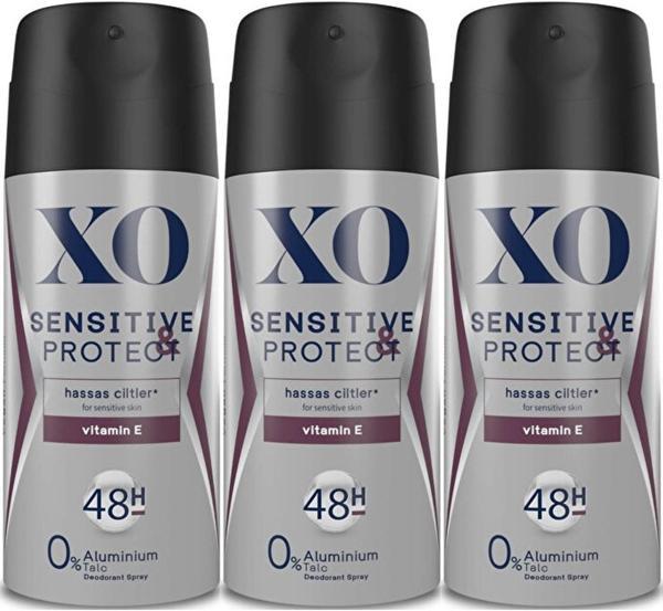 XO Deodorant 150ML Men-Erkek Sensitive & Protect (3 Lü Set) - Image 1
