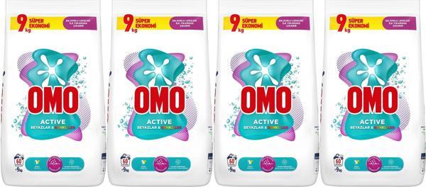 Omo Matik Toz Çamaşır Deterjanı 36KG Beyazlar ve Renkliler (240 Yıkama) (4PK*9KG) - Image 1