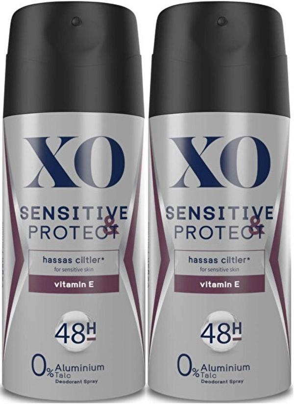 XO Deodorant 150ML Men-Erkek Sensitive & Protect (2 Li Set) - Image 1
