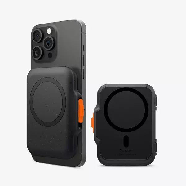 Spigen iPhone için MagSafe özellikli 6 Kartlı Manyetik Cüzdan TinTap Wallet Black - AFA07617 - Image 1