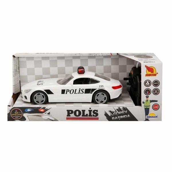 BFS Nessiworld 20357 Uzaktan Kumandalı Suncon Işıklı Polis Arabası 21 cm - Image 1