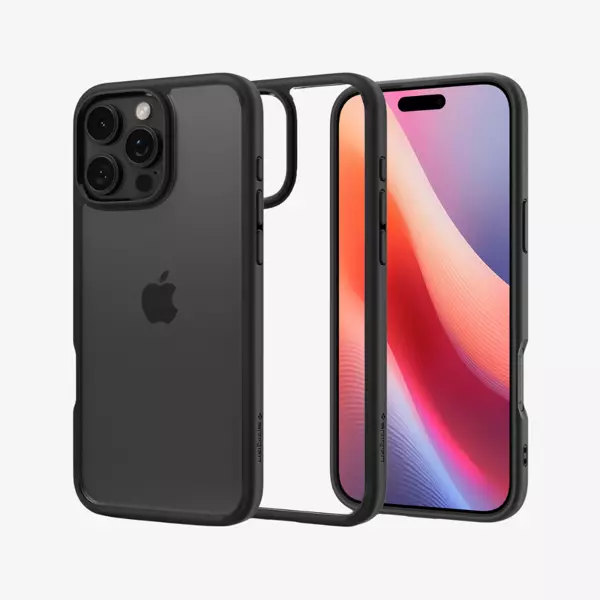 Spigen iPhone 16 Pro ince Kılıf Ultra Hybrid Sararma Karşıtı DuraClear™ Hava Kanalı Teknolojisi™ Askeri Sınıf Koruma Matte Black Şeffaf Kapak - ACS08125 - Image 1