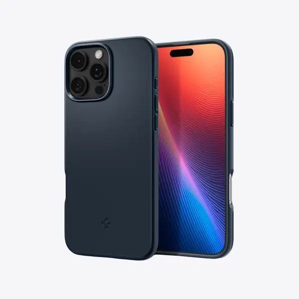 Spigen iPhone 16 Pro Max ince MagSafe Kılıf Thin Fit Hava Kanalı Teknolojisi™ Askeri Sınıf Koruma MagFit Metal Slate Kapak - ACS07980 - Image 1