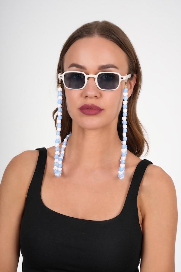 Mavi Kalp  Love Renkli Gözlük Zinciri - Image 1