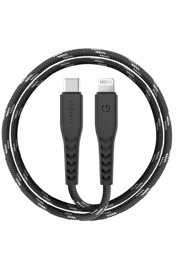 C94 NyloFlex 3M 100W Type-C to Lightning PD Hızlı Şarj Kablo - Siyah - Image 1
