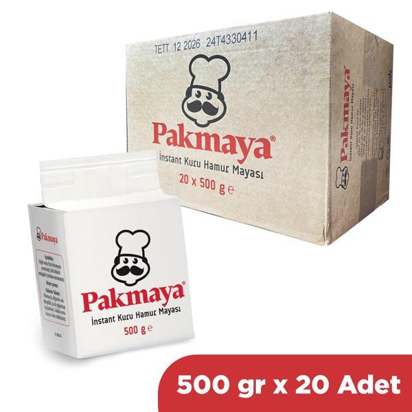 Pakmaya Instant Kuru Hamur Mayası 500 gr x 20 Adet (1 Koli) - Image 1