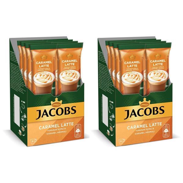 Jacobs Caramel Latte 14.8 gr Yumuşak İçimli 8 li Kutu x 2 Adet - Image 1