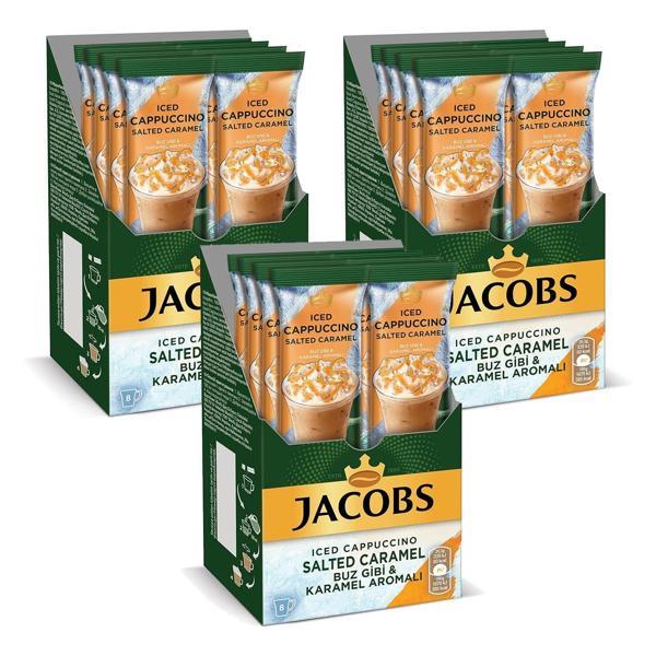 Jacobs Iced Cappuccino Salted Caramel 20.3 gr 8 li Kutu x 3 Adet - Image 1