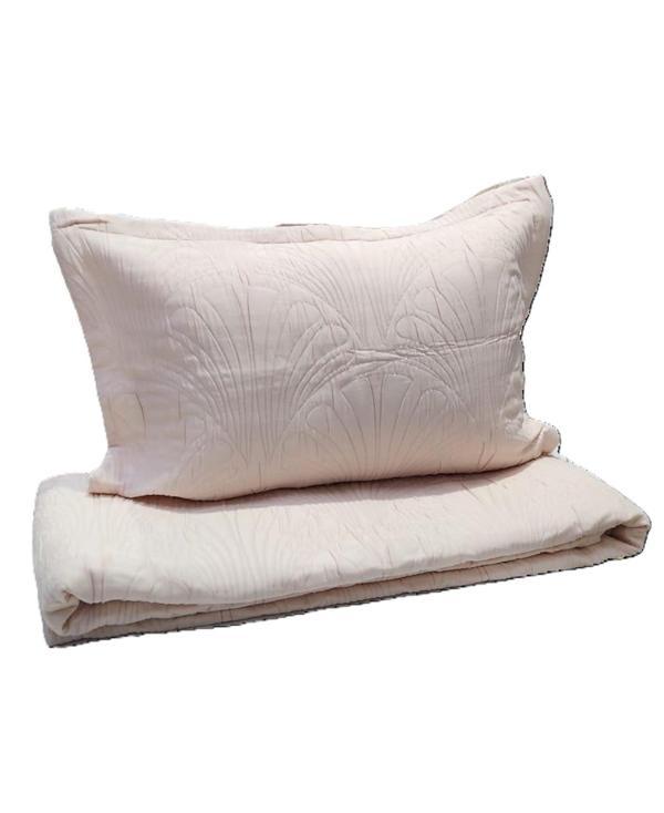 DROP ÇİFT KİŞİLİK PİKE YATAK ÖRTÜSÜ PUDRA - Image 1