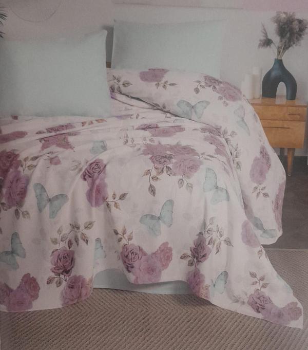 CB FİXE ÇİFT KİŞİLİK PİKE TAKIMI ROSELLA PEMBE - Image 1