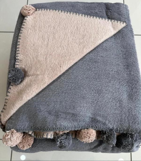 PONPONLU PAMUK BATTANİYE ÇİFT KİŞİLİK 200X220 WİNDGLOCKEN TUSSAH - Image 1