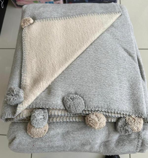 PONPONLU PAMUK BATTANİYE TEK KİŞİLİK 150X200 WİNGLOCKEN-TUSSAH - Image 1