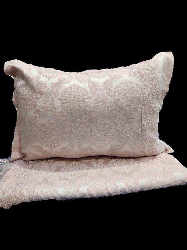 6 PARÇA ÇİFT KİŞİLİK GÜPÜRLÜ PİKE TAKIMI DAMAKS PUDRA - Image 1