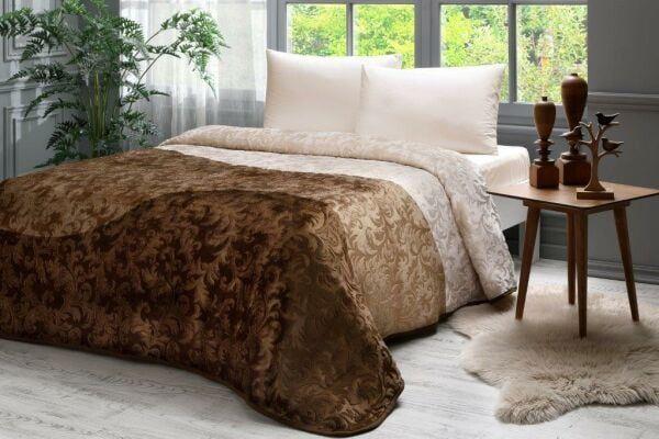 ÖZDİLEK BATTANİYE TEK KİŞİLİK SİLVER KAHVE - Image 1