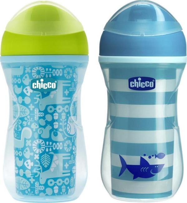 Chicco Yalıtımlı Aktive Bebek Bardağı 14 Ay+ Mavi 266 Ml - Image 1