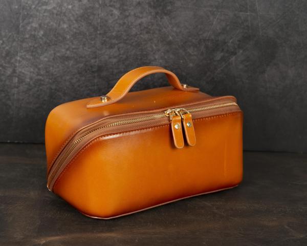  Vena Hakiki Deri Makyaj Çantası - Image 1