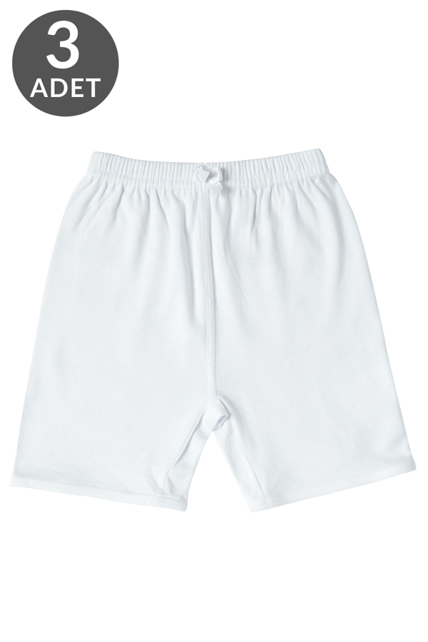 Tolin 3 Lü Paket %100 Pamuk Kız Çocuk Biyeli Şort 441 - Image 1