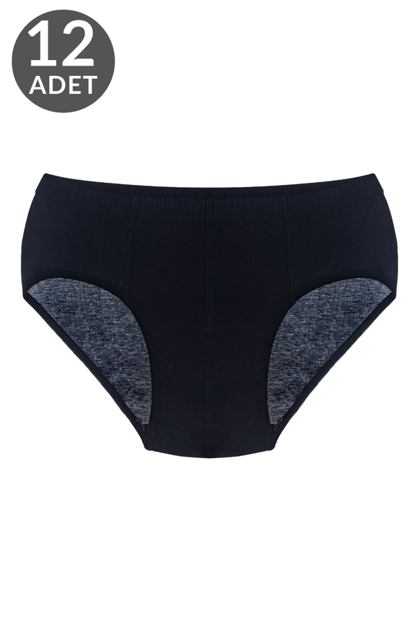 12 li Erkek %100 Pamuklu Süprem Külot 213 - Image 1