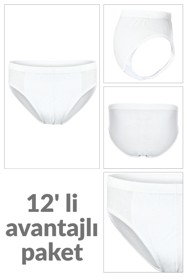 12 li Erkek %100 Pamuklu Süprem Külot 213 - Image 1