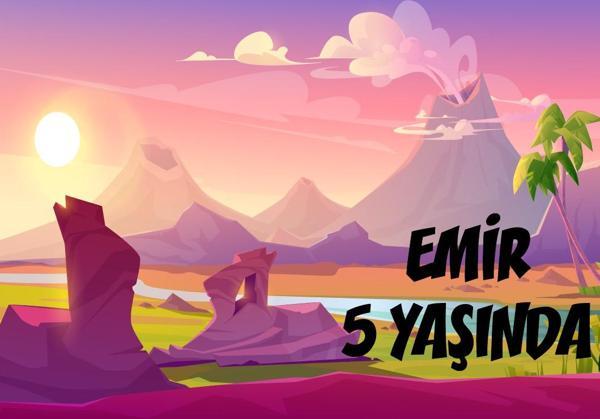 Yanardağ Temalı Doğum Günü Afişi - 50x70 Cm - Image 1