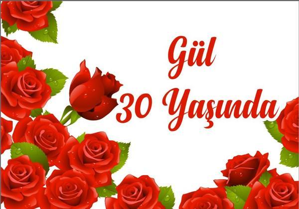 Gül Temalı Doğum Günü Afişi - 70x100 Cm - Image 1