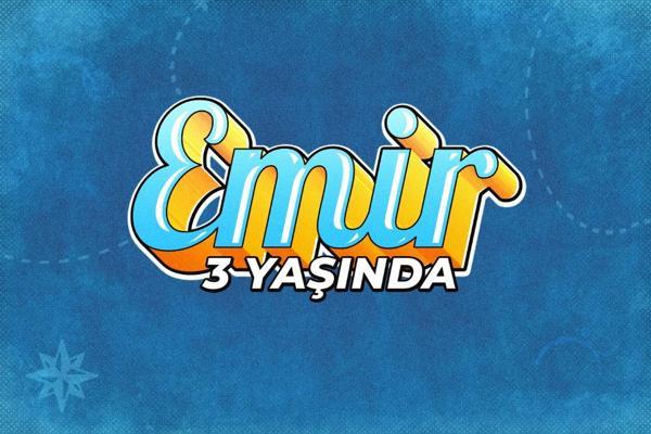 Mavi Yazılı Doğum günü Afişi - 100x150 Cm - Image 1