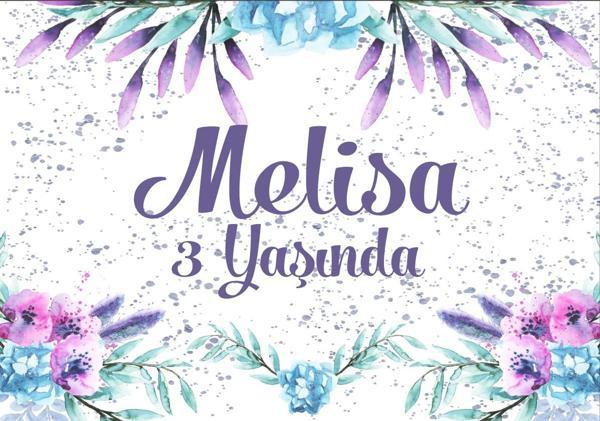 Çiçek Temalı Doğum Günü Afişi - 50x70 Cm - Image 1