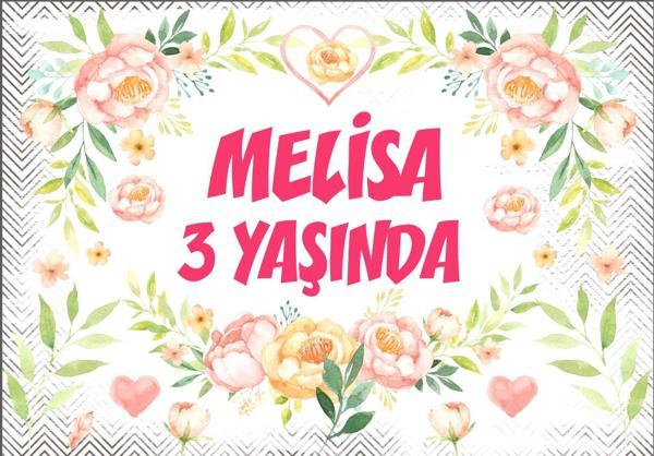 Çiçekkler Temalı Doğum Günü Afişi - 70x100 Cm - Image 1