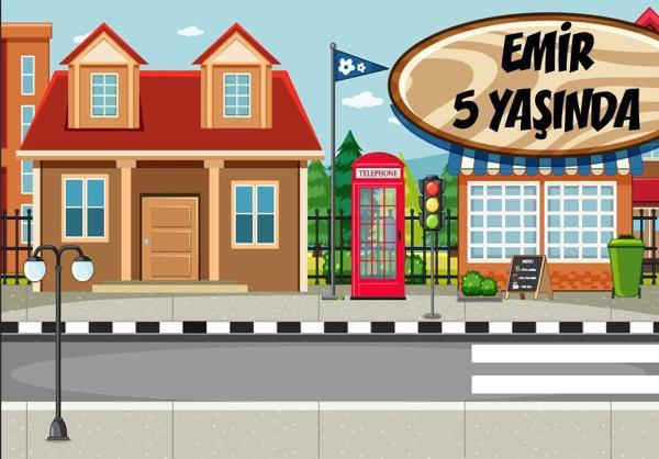 Şehir Temalı Doğum Günü Afişi - 70x100 Cm - Image 1