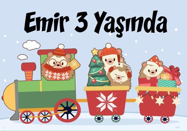 Trendeki Hayvanlar Doğum Günü Afişi - 100x150 Cm - Image 1