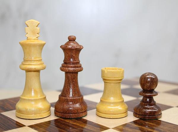 Özel Vernikli Mıknatıs Taşlı Ahşap Katlanabilir Kutulu Satranç Oyunu 17.5 Cm - Image 1