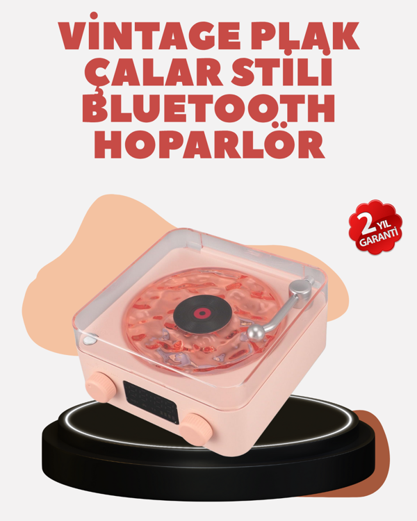 Retro Kristal Netliğinde Ses – Gece Işıklı Retro Bluetooth Hoparlör - Image 1