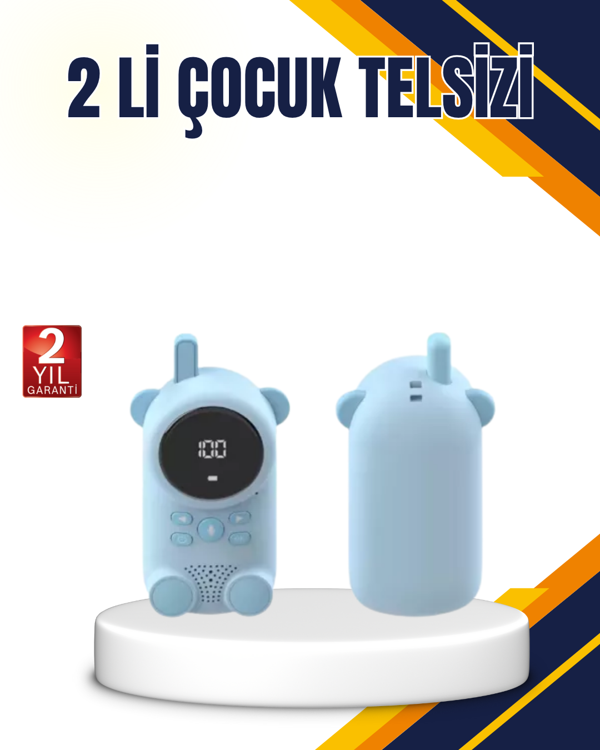 Çocuk ve Bebek Telsizi – 22 Kanal, VOX Modu, USB Şarjlı, Renkli Ekran - Image 1