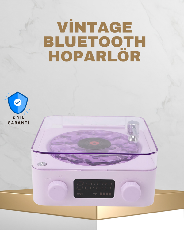 Retro Pikap Tasarımlı Bluetooth Hoparlör – Projektörlü Şarjlı Lamba - Image 1