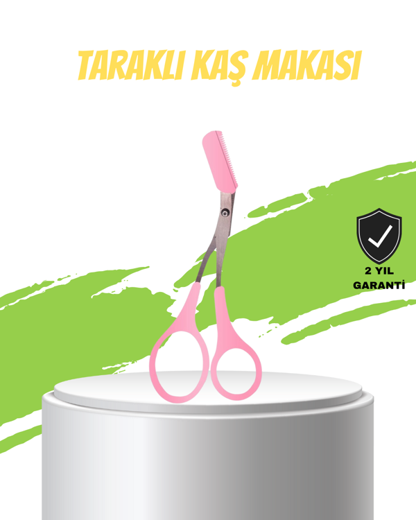 Taraklı Kaş Düzeltme Makası – Hassas Şekillendirme ve Kolay Kullanım - Image 1