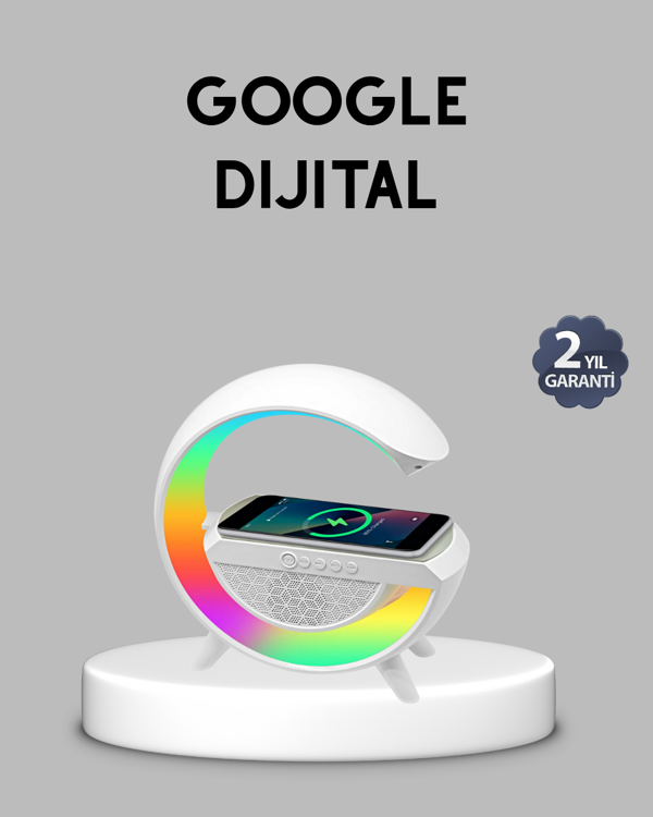 Kablosuz Şarjlı Bluetooth Hoparlör ve Gece Lambası – NFC, FM Radyo, RGB Işık - Image 1