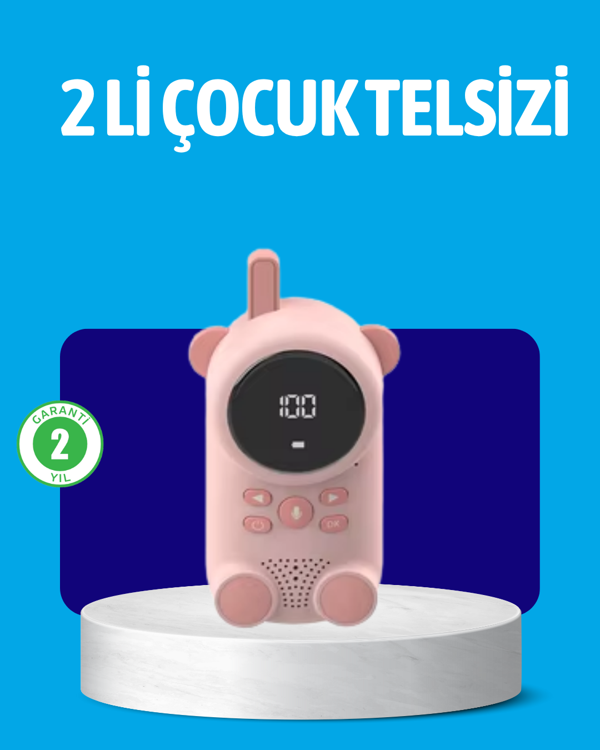 USB Şarjlı Çocuk Telsizi – Renkli Ekran, VOX Modu, Kompakt Tasarım - Image 1