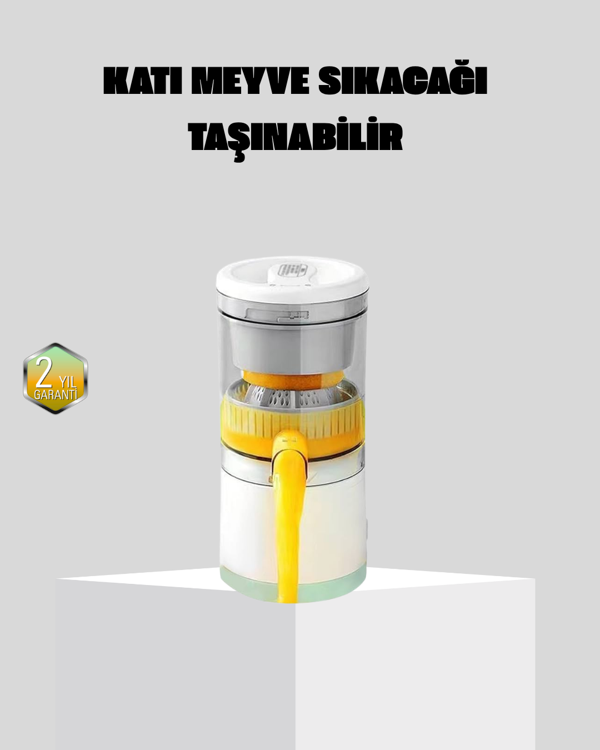 Taşınabilir Katı Meyve Sıkacağı – 45W Güçlü Motor, Çift Kesici Bıçak, USB Şarjlı ve Kompakt Tasarım - Image 1