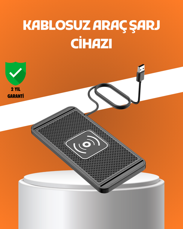 Araç İçi Kablosuz Şarj Pedi – Manyetik Güçlü Tutuş, Hızlı Şarj Özelliği - Image 1