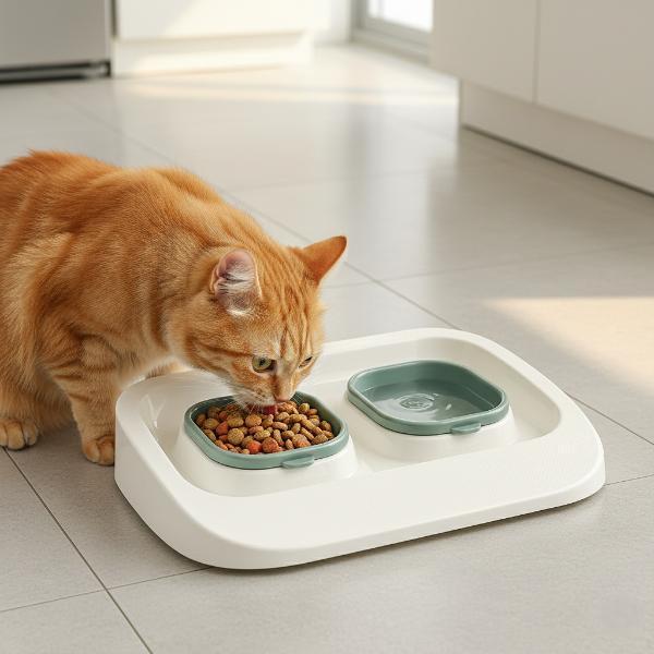 Mikopet Yeşil 2'si 1 Arada Mama Ve Su Kabı - Image 1