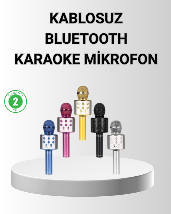 Bluetooth Karaoke Mikrofon – Yüksek Ses Kalitesi, Yankı Efektli, Uzun Ömürlü Pil - Image 1