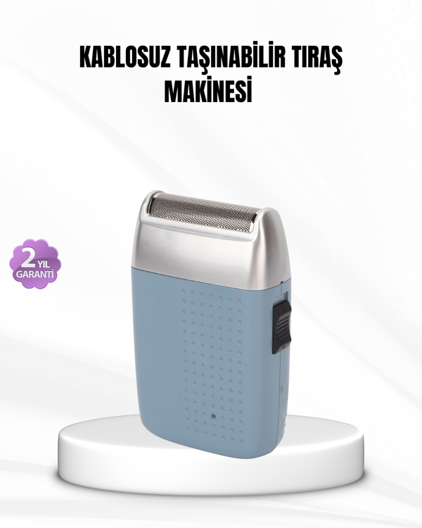 Taşınabilir Şarjlı Tıraş Makinesi – Kuru Kullanım, Özel Sakal Başlıkları - Image 1