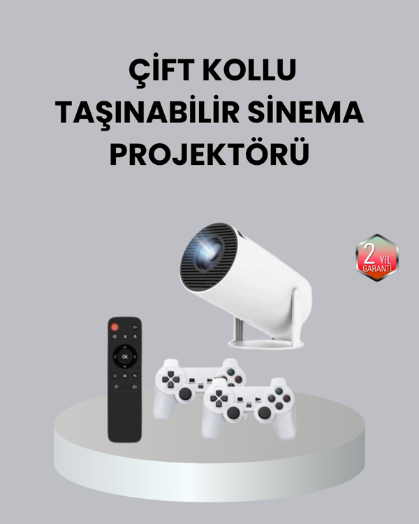 4K Wi-Fi 6 Projeksiyon Cihazı – 10.000+ Oyun Desteği, Kablosuz Bağlantı ve Çoklu Giriş Portları - Image 1