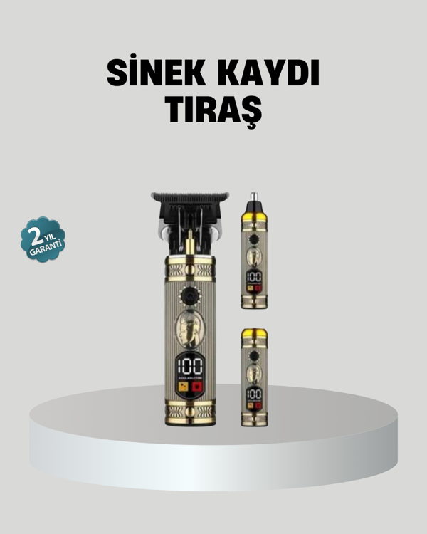 T Bıçaklı Profesyonel Saç ve Sakal Düzeltici – 8 Kılavuz Tarağı, 2’si 1 Arada Burun ve Sakal Trimmer - Image 1