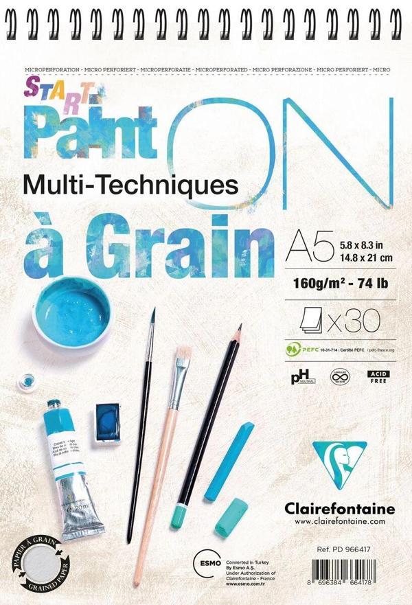 Supertrend Paint'On a Grain Start Eskiz Çizim Defteri 160 gr. A5 30 yp. - Image 1